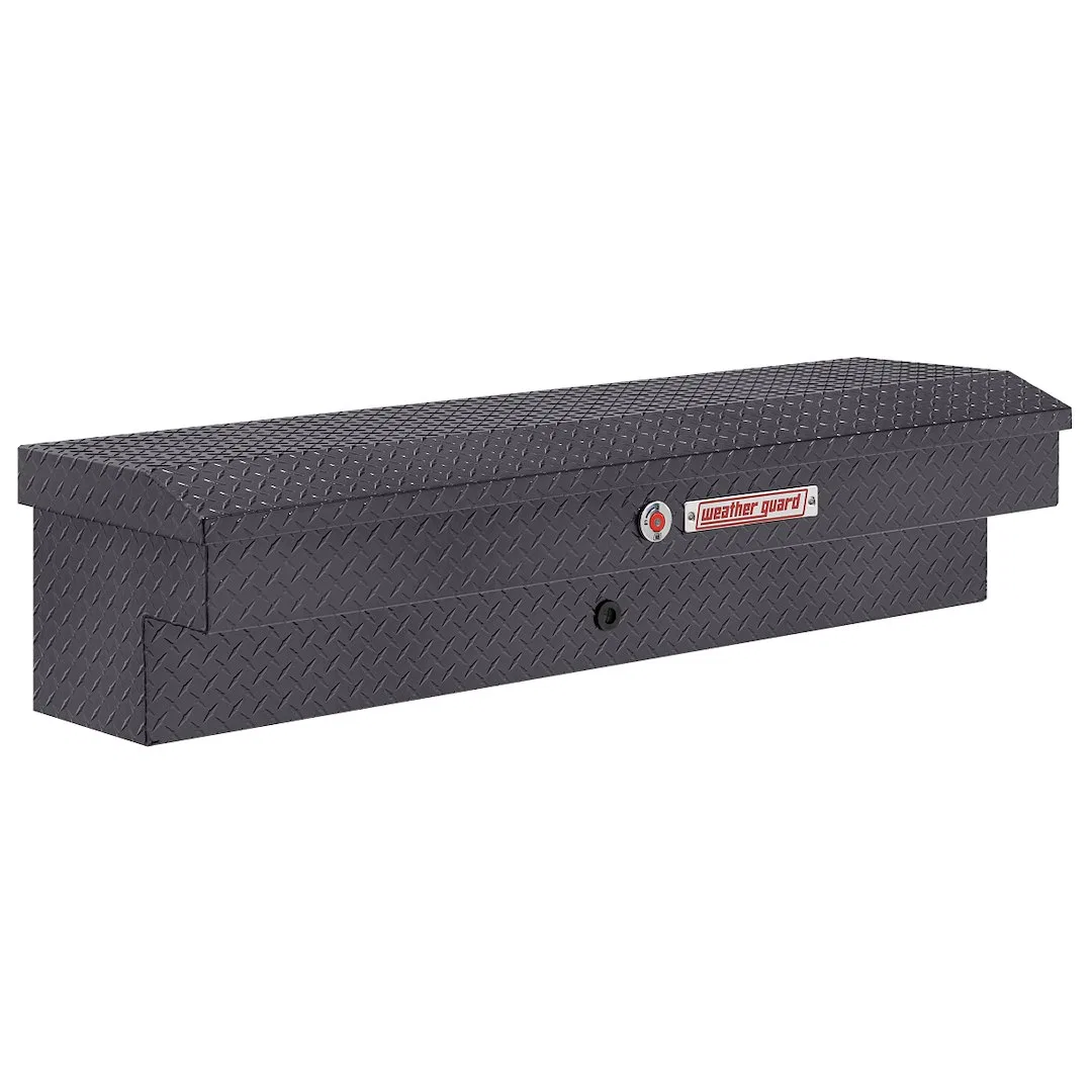 174-6-04 – WEATHERGUARD Tool Box, Side Mount Single Lid Powder Coated Gunmetal Gray Aluminum 56 Inch Length x 17 Inch...